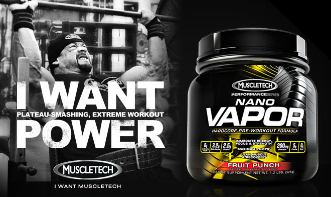 Экстремальная концентрация с NanoVapor от MuscleTech